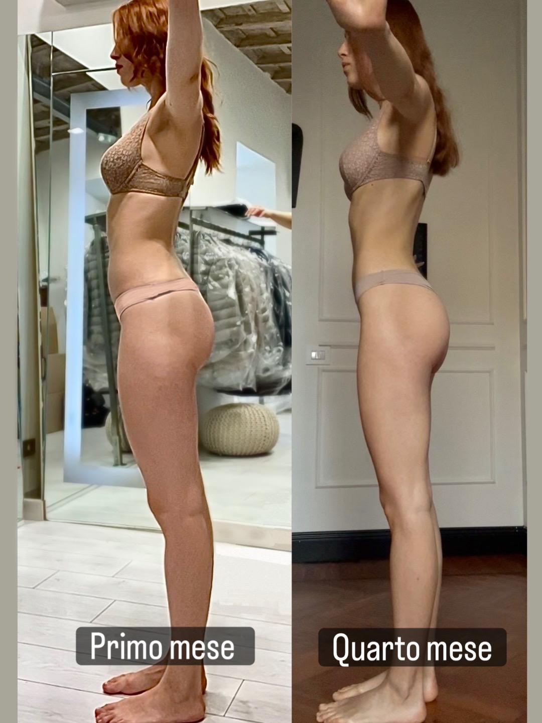 Evoluzione femminile reale vista lateralmente nel corso del percorso